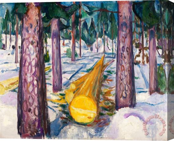 Edvard Munch The Yellow Log Stretched Canvas Print / Canvas Art
