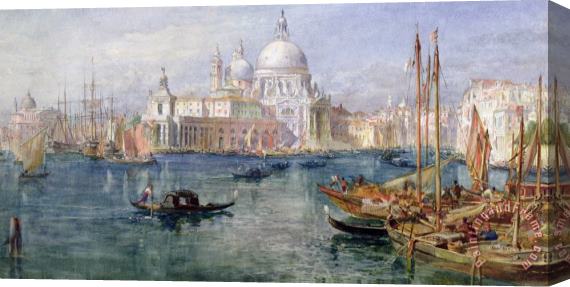 Edward Angelo Goodall St Maria Della Salute Venice Stretched Canvas Painting / Canvas Art