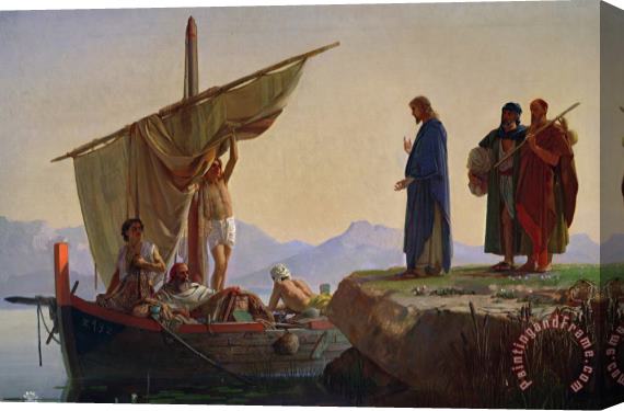 Edward Armitage Christ Calling the Apostles James and John Stretched Canvas Painting / Canvas Art