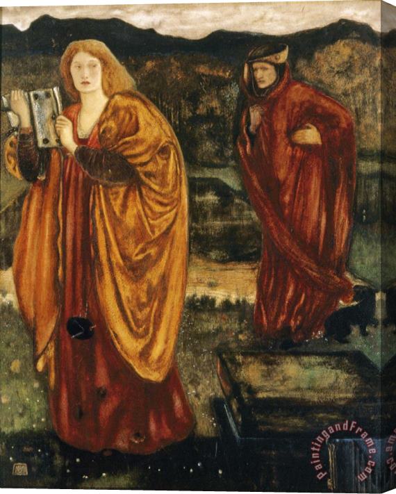 Edward Burne Jones Merlin And Nimue Stretched Canvas Print / Canvas Art
