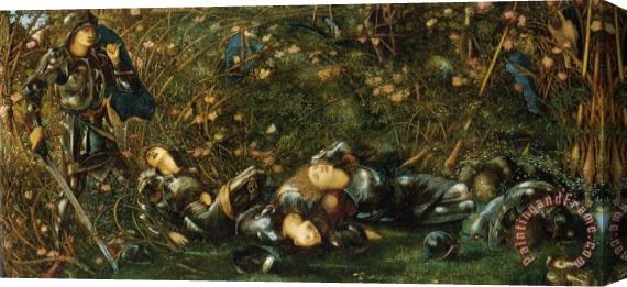 Edward Burne Jones The Briar Rose I The Briar Wood Stretched Canvas Painting / Canvas Art