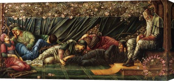 Edward Burne Jones The Briar Rose II The Council Chamber Stretched Canvas Painting / Canvas Art