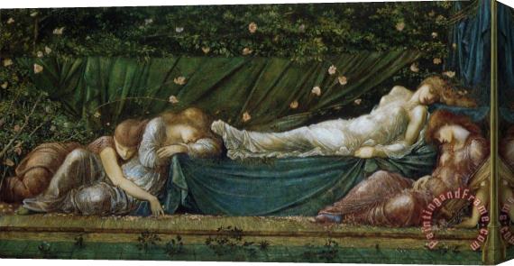 Edward Burne Jones The Briar Rose III The Rose Bower Stretched Canvas Painting / Canvas Art