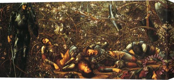 Edward Burne Jones The Briar Rose The Prince Enters The Briar Wood Stretched Canvas Print / Canvas Art