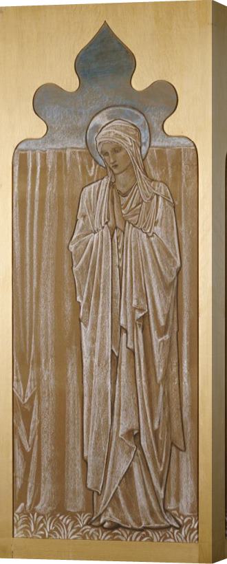 Edward Burne Jones The Virgin Mary: a Cartoon for Stained Glass Stretched Canvas Painting / Canvas Art
