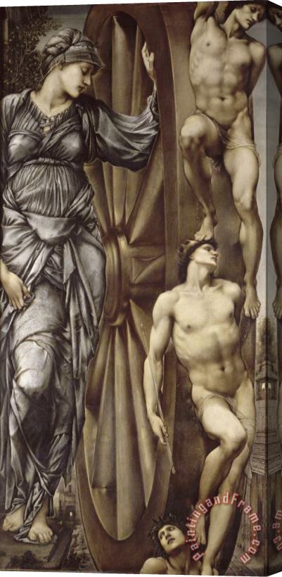 Edward Burne Jones The Wheel of Fortune Stretched Canvas Painting / Canvas Art