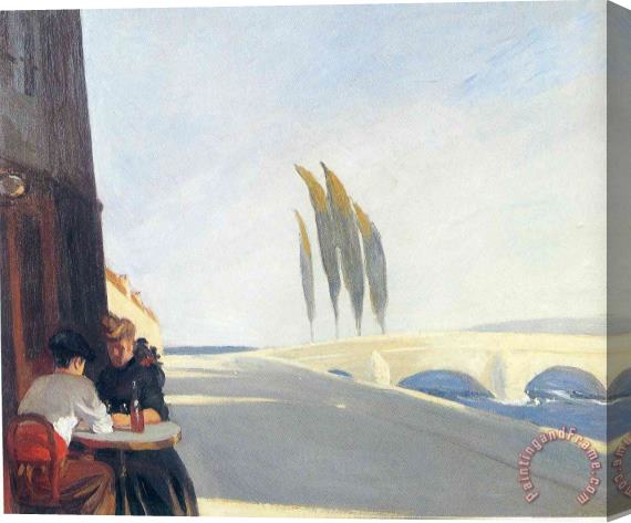 Edward Hopper Bistro Stretched Canvas Painting / Canvas Art
