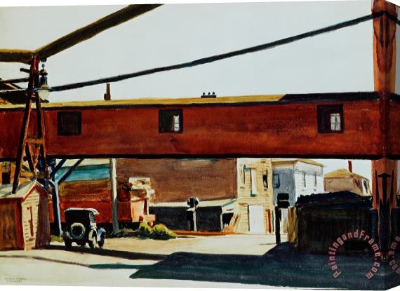 Edward Hopper Box Factory Stretched Canvas Painting / Canvas Art