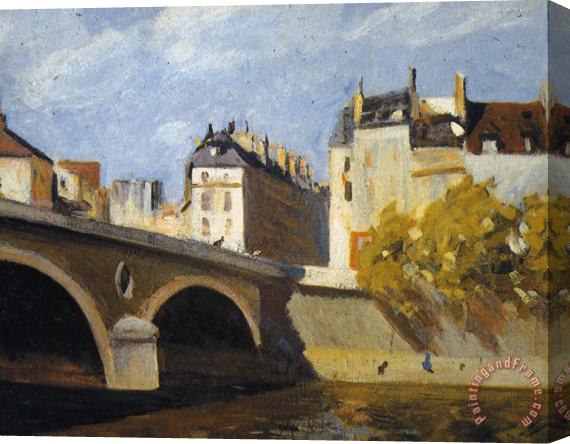 Edward Hopper Bridge on The Seine Stretched Canvas Print / Canvas Art