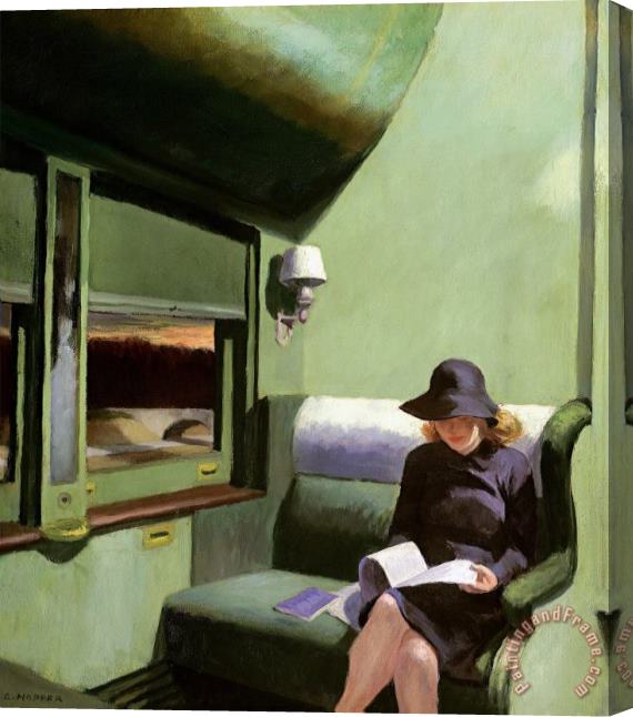 Edward Hopper Compartment C Car 293 Stretched Canvas Print / Canvas Art