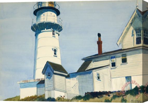 Edward Hopper Light at Two Lights Stretched Canvas Painting / Canvas Art