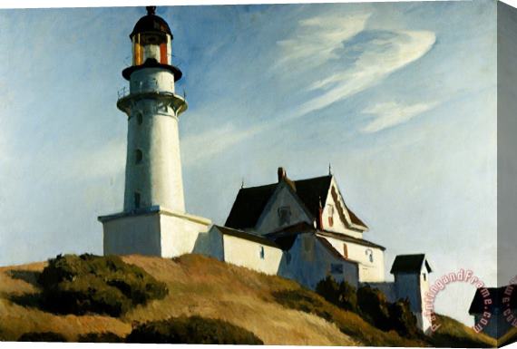 Edward Hopper Lighthouse At Two Lights Stretched Canvas Painting / Canvas Art