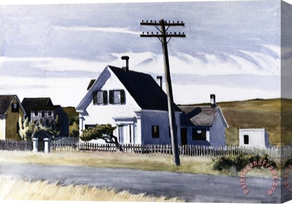 Edward Hopper Lombard S House Stretched Canvas Painting / Canvas Art