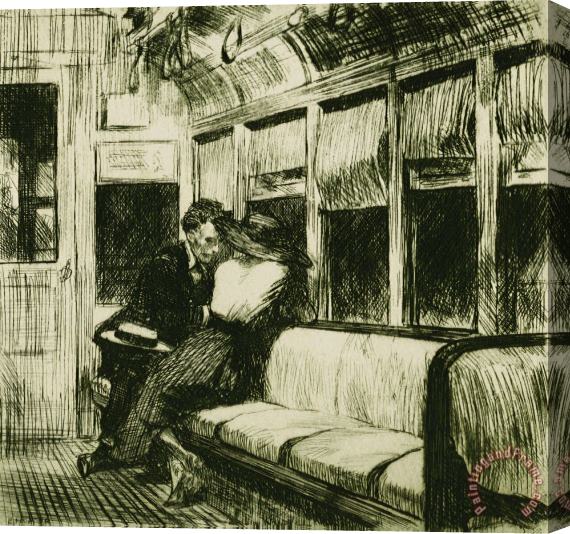 Edward Hopper Night On The El Train Stretched Canvas Print / Canvas Art