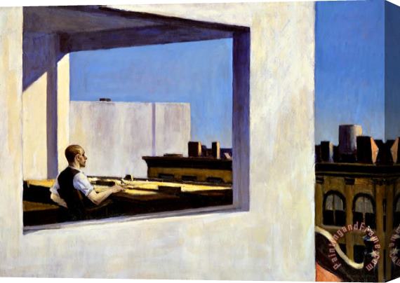 Edward Hopper Office in a Small City Stretched Canvas Painting / Canvas Art