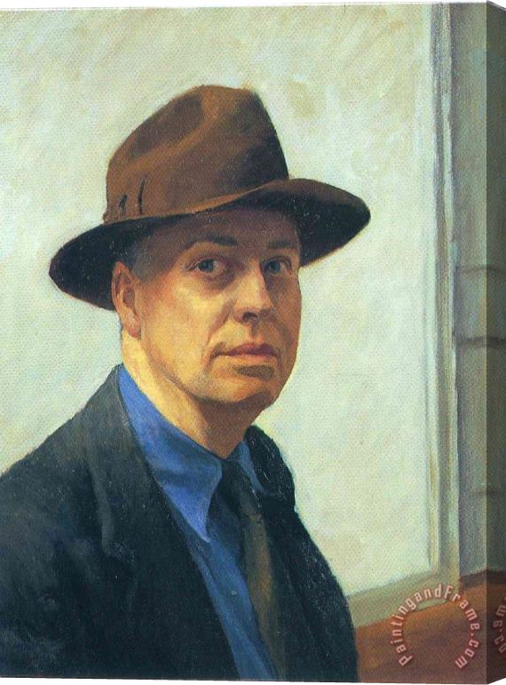 Edward Hopper Self Portrait 1930 Stretched Canvas Painting / Canvas Art