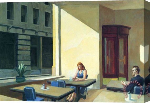 Edward Hopper Sunlights in Cafeteria Stretched Canvas Print / Canvas Art