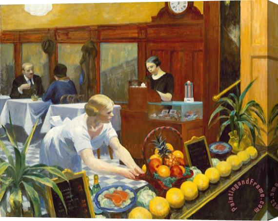 Edward Hopper Tables for Ladies 1930 Stretched Canvas Painting / Canvas Art