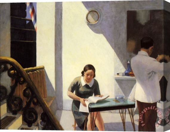 Edward Hopper The Barber Shop Stretched Canvas Painting / Canvas Art