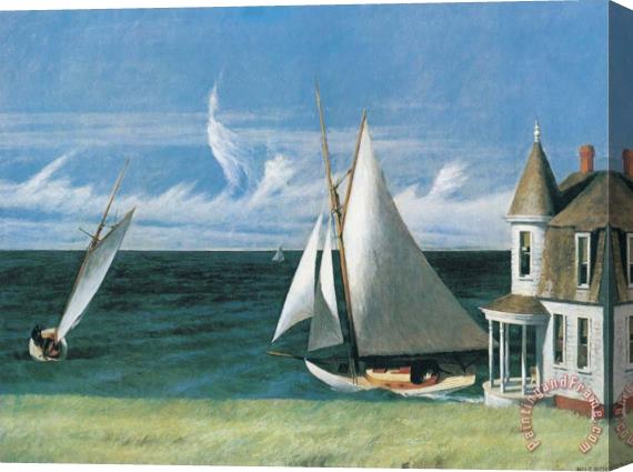 Edward Hopper The Lee Shore Stretched Canvas Painting / Canvas Art