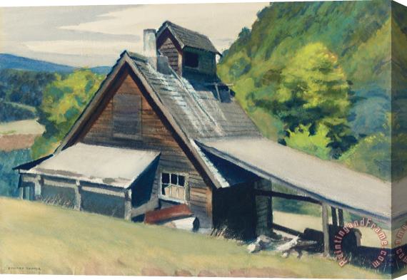 Edward Hopper Vermont Sugar House Stretched Canvas Painting / Canvas Art