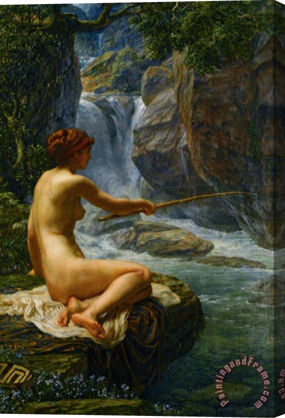 Edward John Poynter The Nymph of The Stream Stretched Canvas Painting / Canvas Art