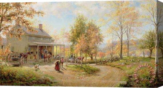 Edward Lamson Henry An October Day Stretched Canvas Painting / Canvas Art