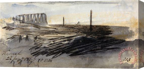 Edward Lear Karnak, 10 00 Pm, 22 January 1867 (213) Stretched Canvas Print / Canvas Art