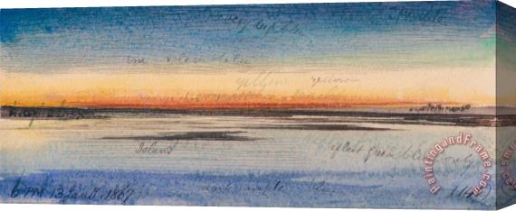Edward Lear Sunset Along The Nile 2 Stretched Canvas Print / Canvas Art