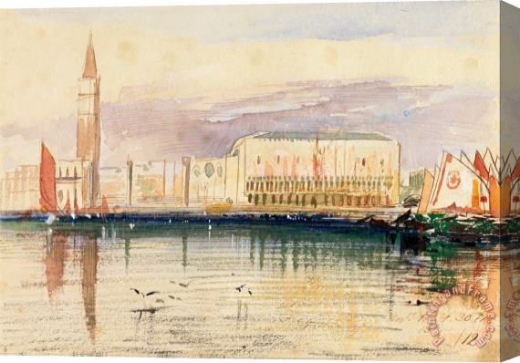 Edward Lear Venice, The Doge's Palace Stretched Canvas Print / Canvas Art