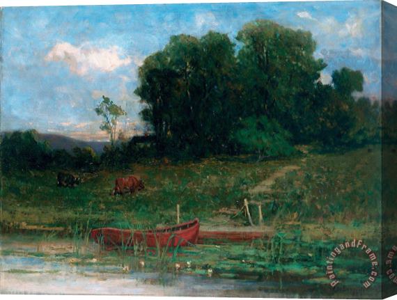 Edward Mitchell Bannister The Farm Landing Stretched Canvas Print / Canvas Art