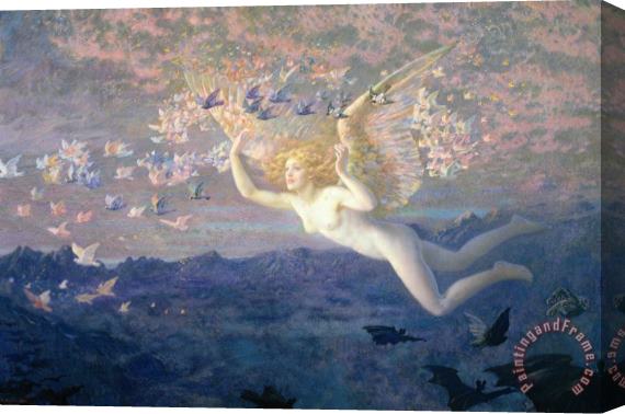 Edward Robert Hughes On the Wings of the Morning Stretched Canvas Painting / Canvas Art