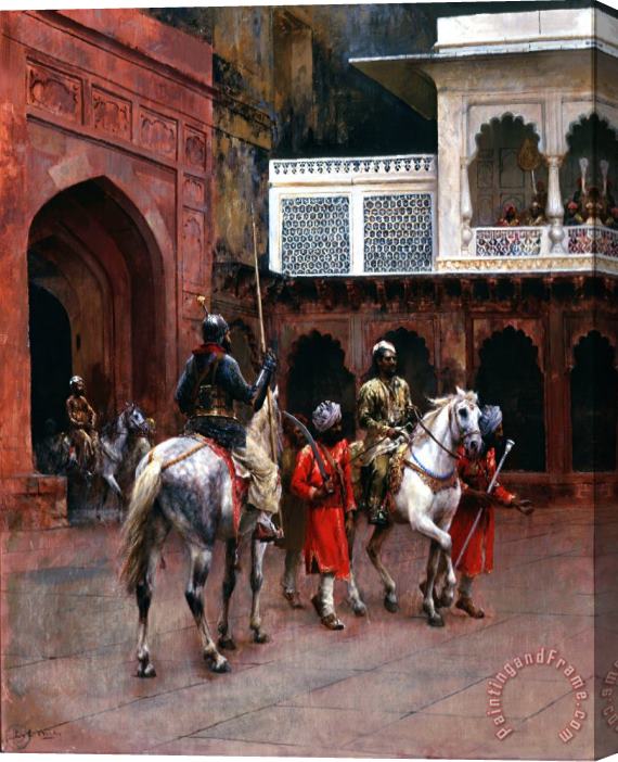 Edwin Lord Weeks Indian Prince, Palace of Agra Stretched Canvas Print / Canvas Art