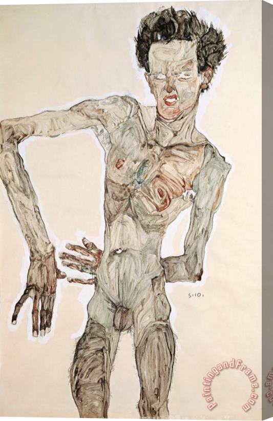 Egon Schiele Self-portrait Stretched Canvas Print / Canvas Art