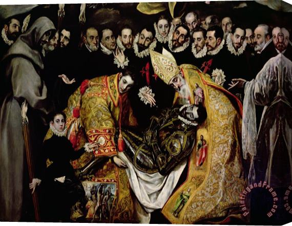 El Greco Domenico Theotocopuli The Burial Of Count Orgaz From A Legend Of 1323 Detail Of A Young Page Stretched Canvas Painting / Canvas Art