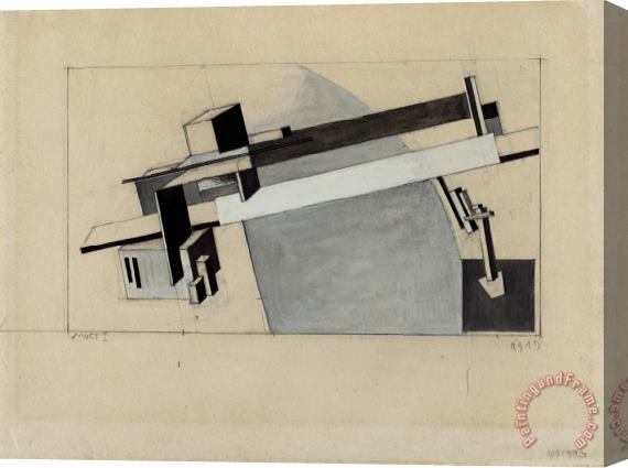 El Lissitzky Proun Study 1a (proun S. K.) The Bridge Stretched Canvas Print / Canvas Art