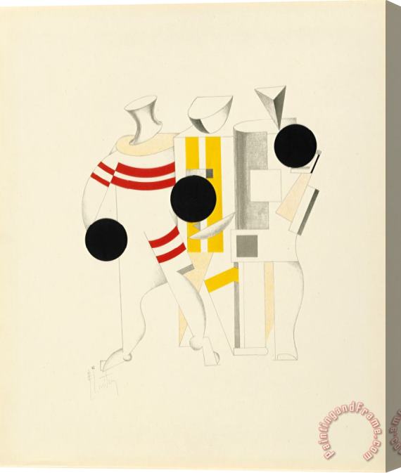 El Lissitzky Sportsmen Stretched Canvas Print / Canvas Art