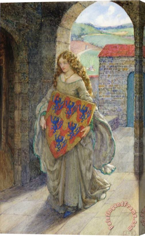 Eleanor Fortescue Brickdale Lancelot And Elaine Stretched Canvas Painting / Canvas Art