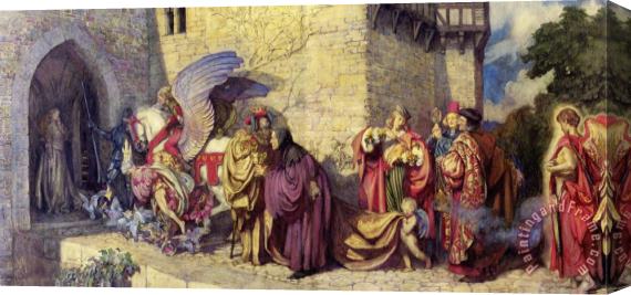 Eleanor Fortescue Brickdale Love And His Counterfeits Stretched Canvas Painting / Canvas Art