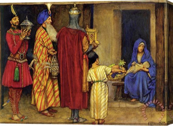 Eleanor Fortescue Brickdale Three Wise Men Bearing Gifts Stretched Canvas Painting / Canvas Art