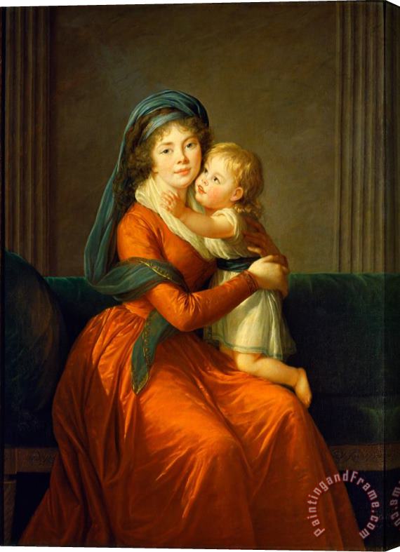 Elisabeth Louise Vigee Lebrun Portrait of Princess Alexandra Golitsyna And Her Son Piotr Stretched Canvas Print / Canvas Art