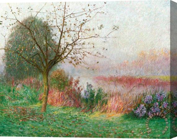 Emile Claus October Morning on the River Lys Stretched Canvas Painting / Canvas Art