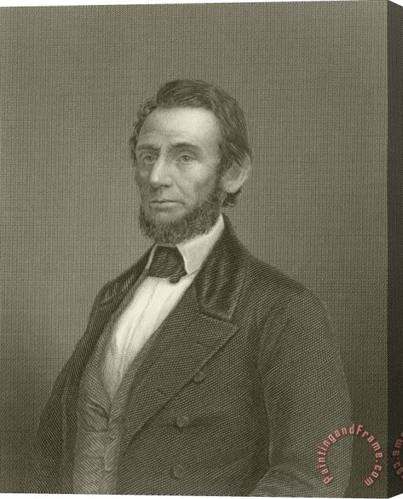 English School Abraham Lincoln Stretched Canvas Print / Canvas Art