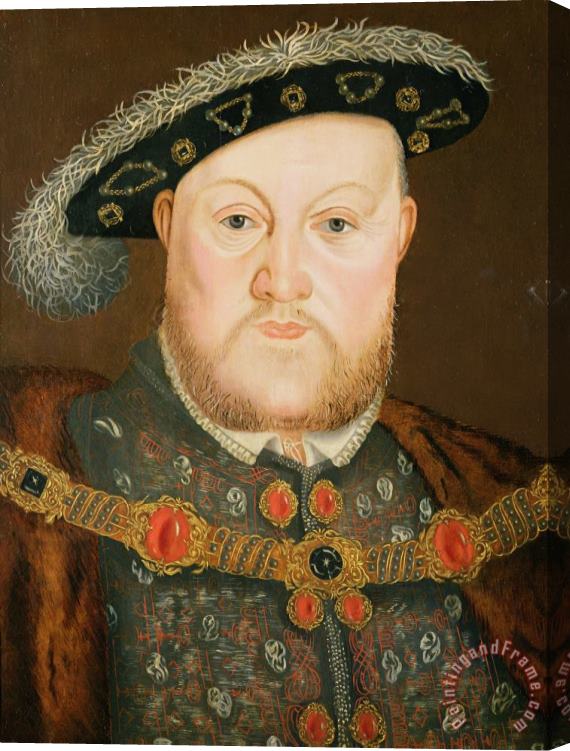 English School Portrait of Henry VIII Stretched Canvas Print / Canvas Art