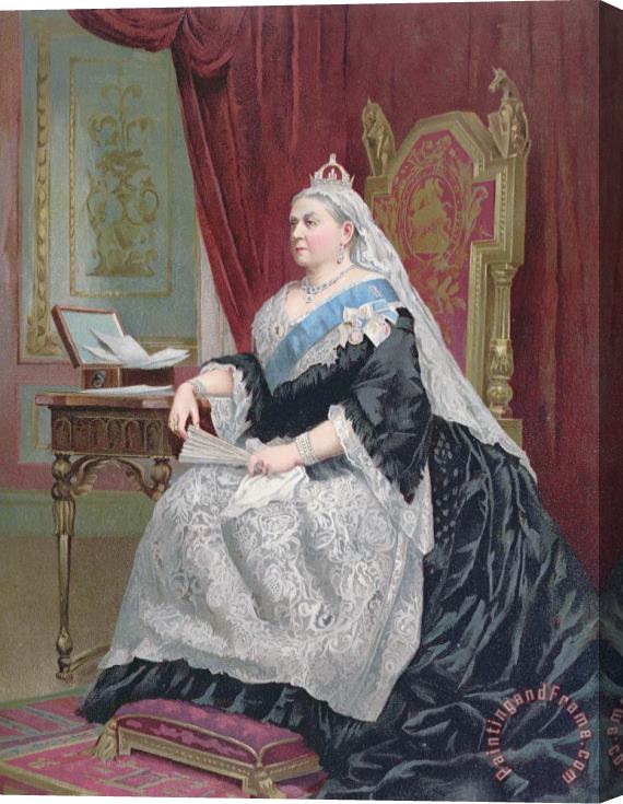 English School Portrait Of Queen Victoria Stretched Canvas Print / Canvas Art