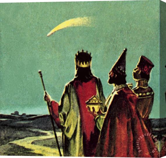 English School Three Wise Men Stretched Canvas Painting / Canvas Art