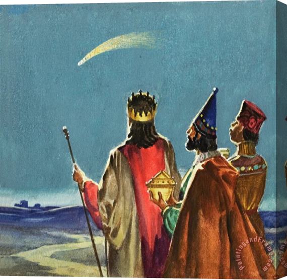 English School Three Wise Men Stretched Canvas Painting / Canvas Art