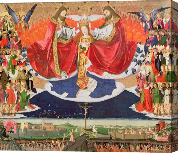 Enguerrand Quarton The Coronation of the Virgin Stretched Canvas Painting / Canvas Art