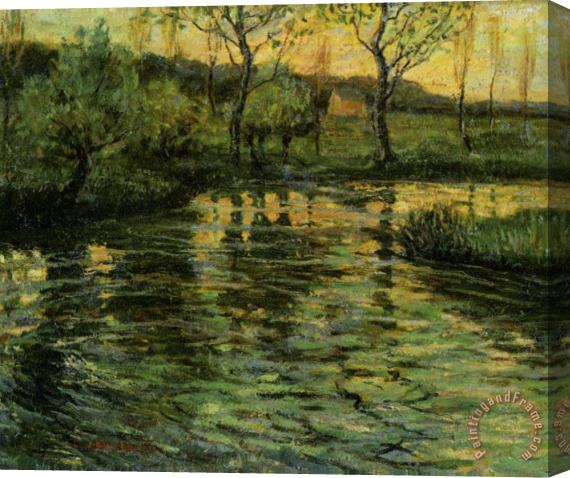 Ernest Lawson Conneticut River Scene Stretched Canvas Print / Canvas Art