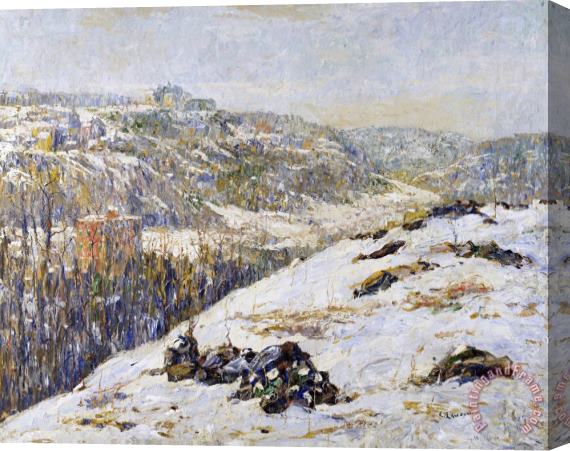 Ernest Lawson Harlem River, Winter Stretched Canvas Print / Canvas Art